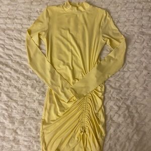 Pale Yellow Oh Polly Mini Dress - Size 2